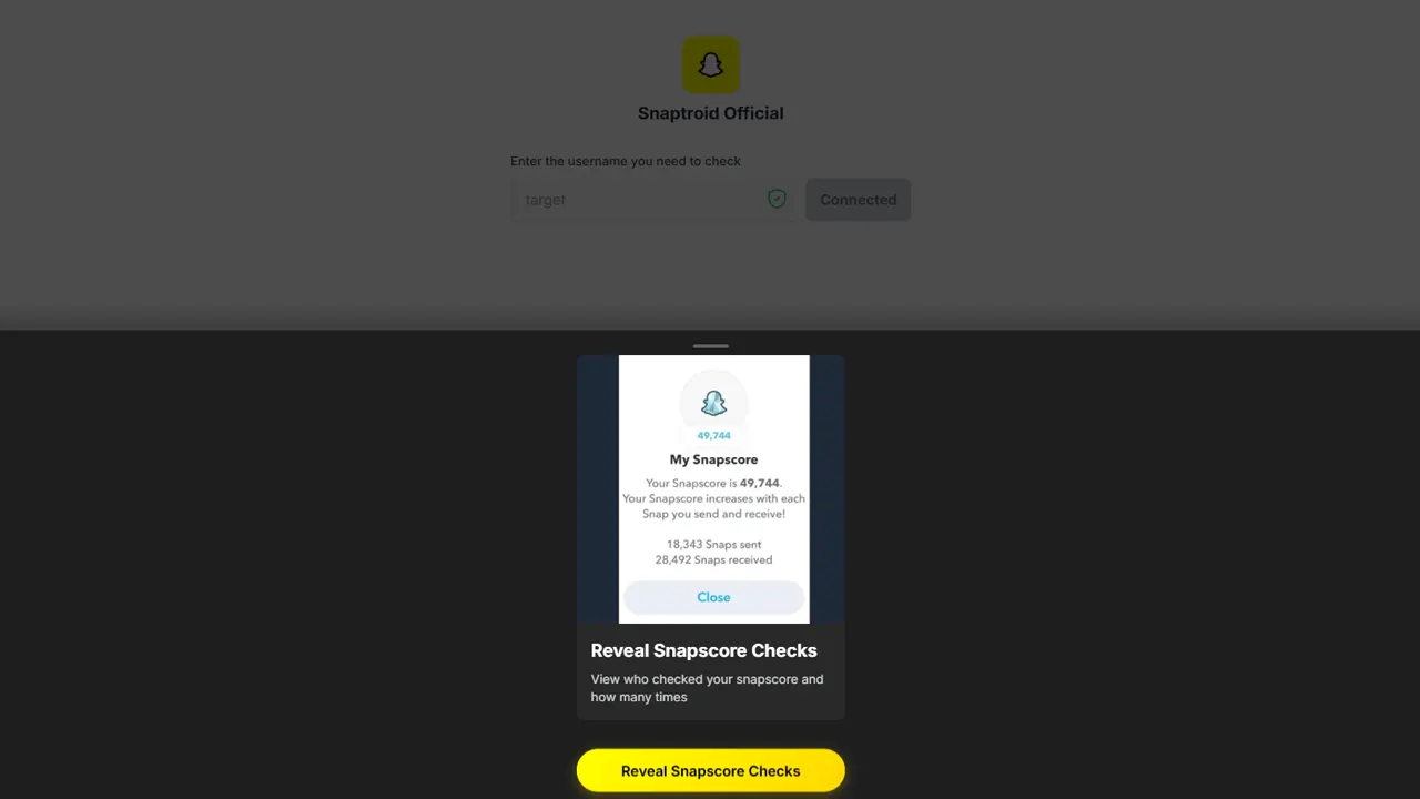 Screenshot of the SnapTroid web app's interface displaying its powerful real-time location tracking feature on a map.